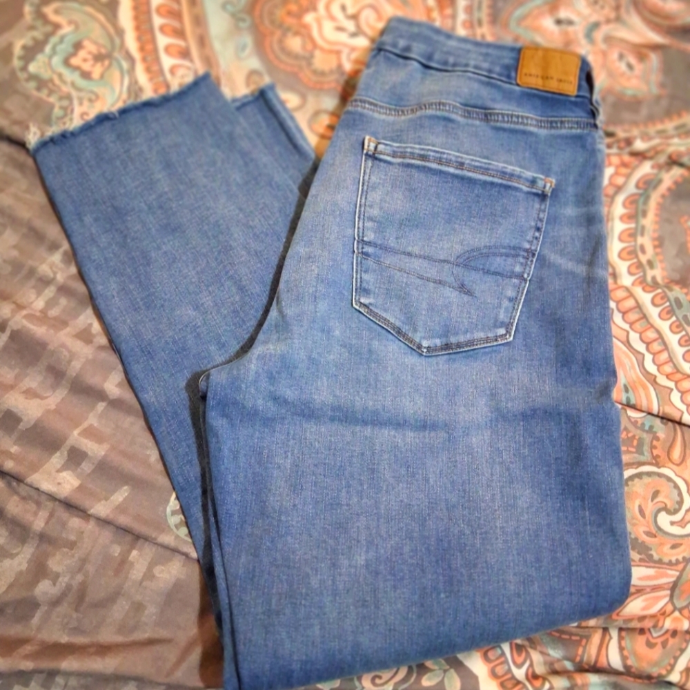 American Eagle Womens Size 14 Regular Curvy High-rise Jeggings